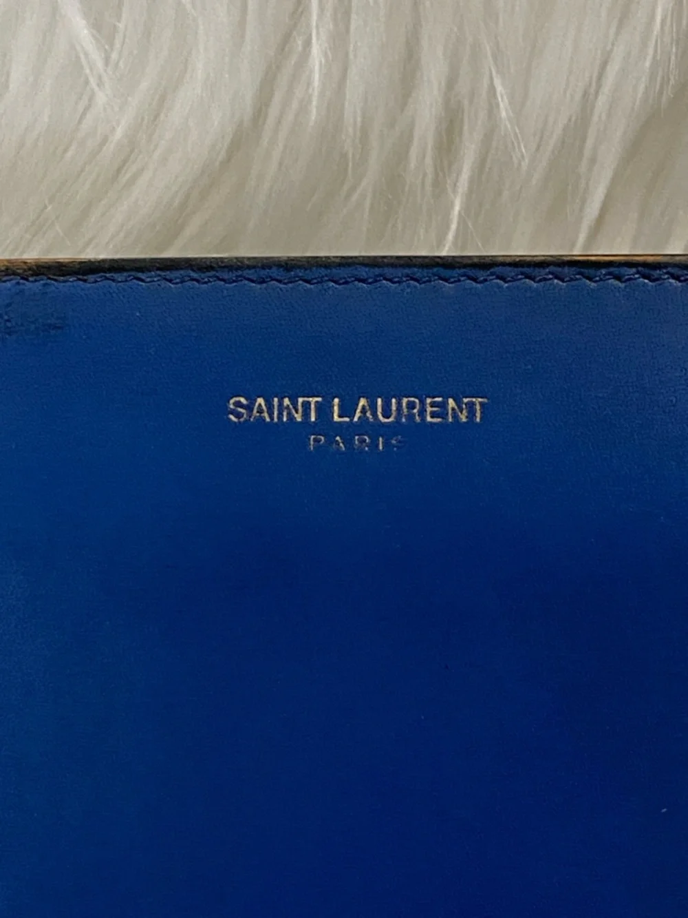 Saint Laurent Cobalt Blue Smooth Leather Zip-Around Wallet - Picture 3 of 9